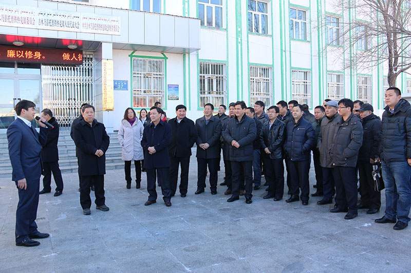 阿勒泰地区纪检监察系统干部们在吉木乃县托普铁热克镇观摩.