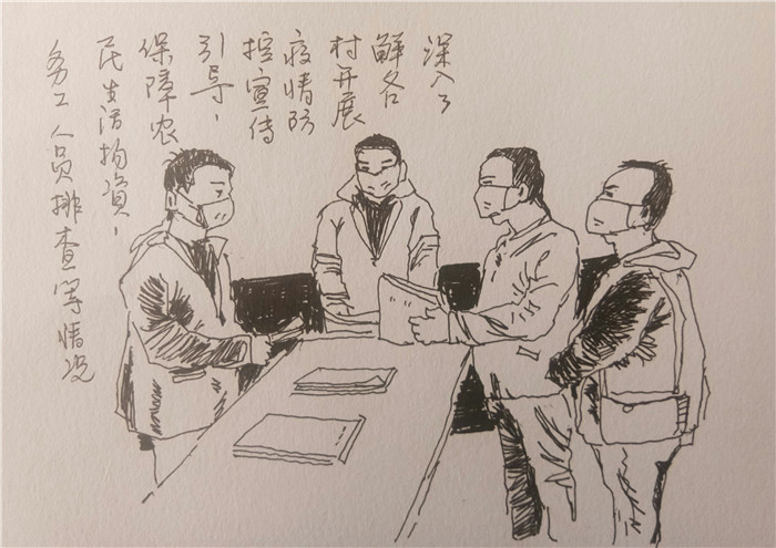 2.深入了解各村开展疫情防控宣传引导、保障农民生活物资、务工人员排查等情况。_副本.jpg